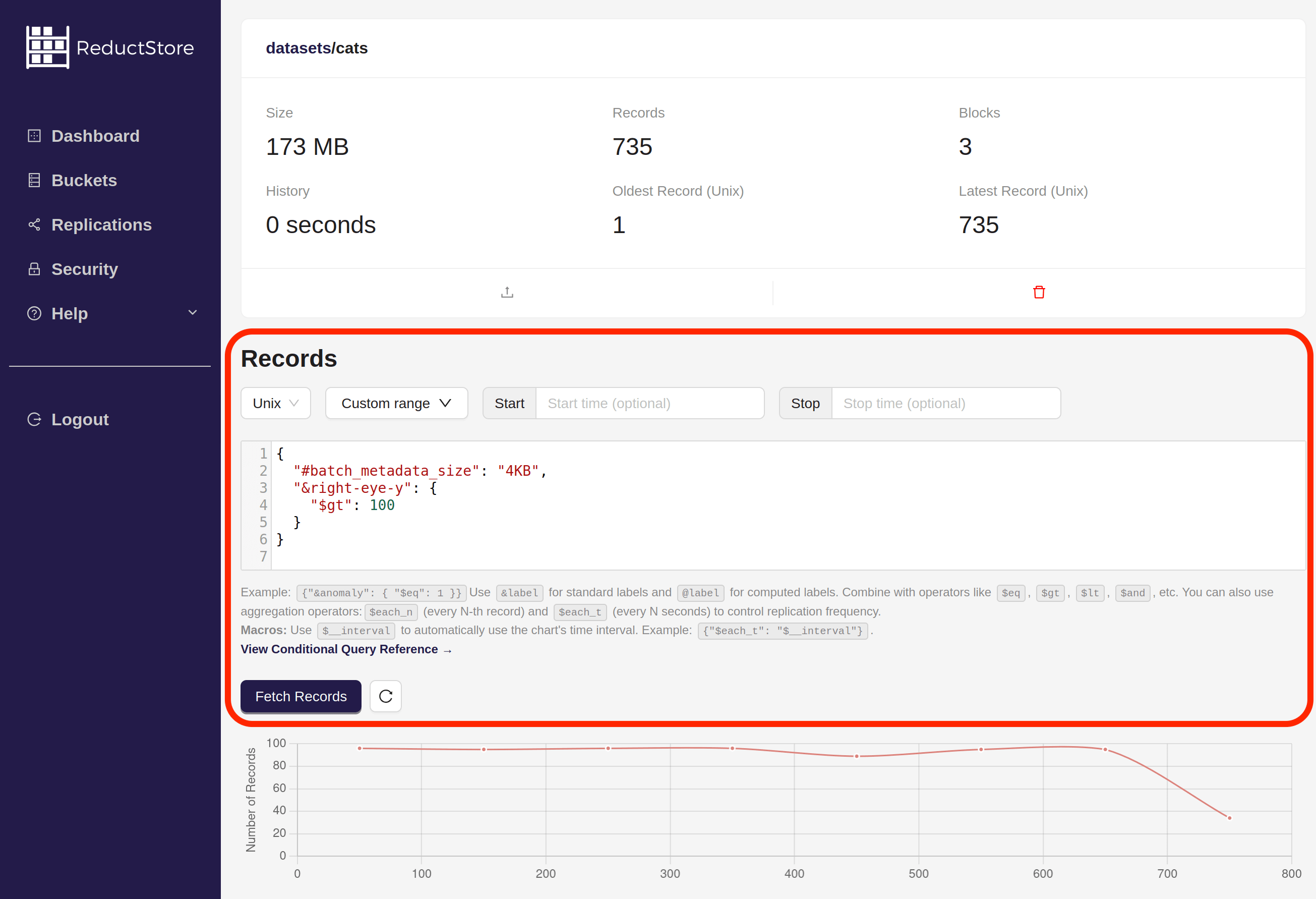 Query panel in Web Console